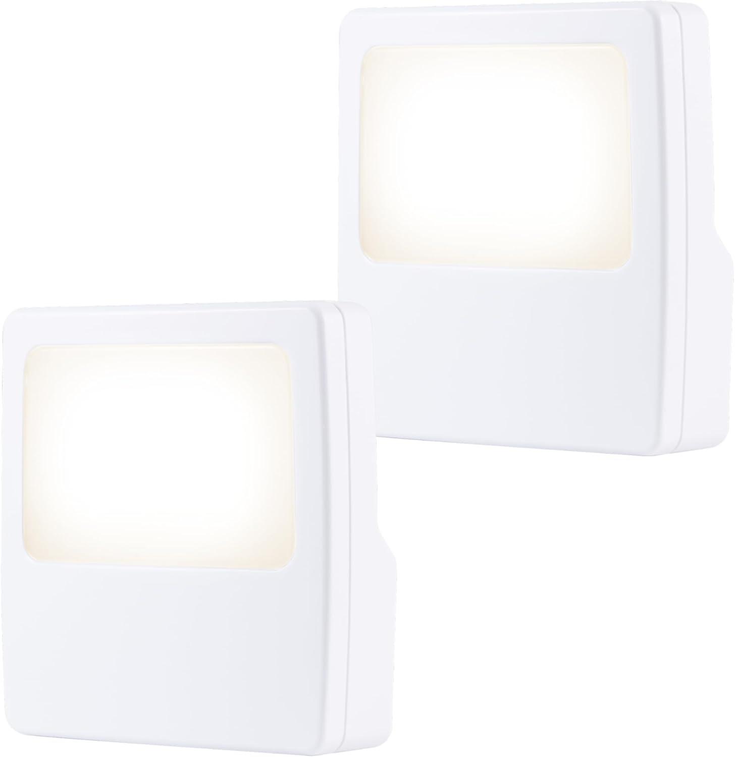 GE Always-on LED Plug-in Night Light, 2-Pack, Soft White Glow, 6.5 in, 3.63 in