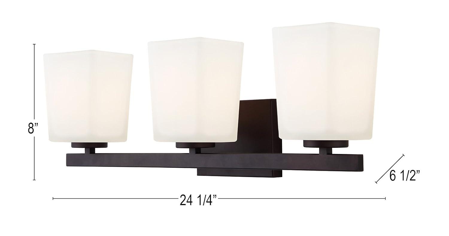 Hartley Ivl472A03Orb 3 Lt Vanity Flat Opal Glass 100W Type A 23 1/4In. X