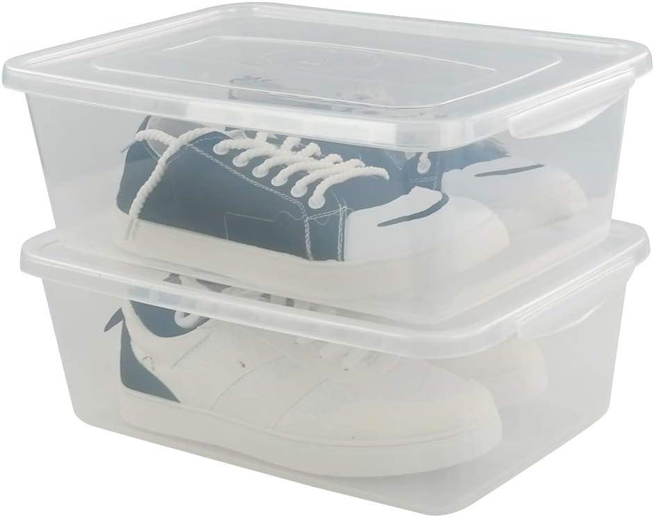 4-Pack 14 L Clear Dough Proofing Box, Food Pizza Storage Container