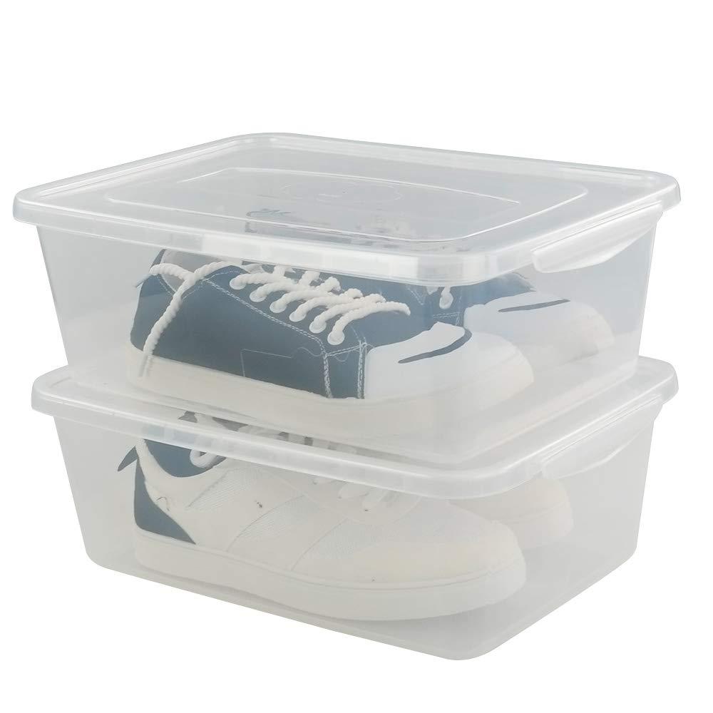 4-Pack 14 L Clear Dough Proofing Box, Food Pizza Storage Container