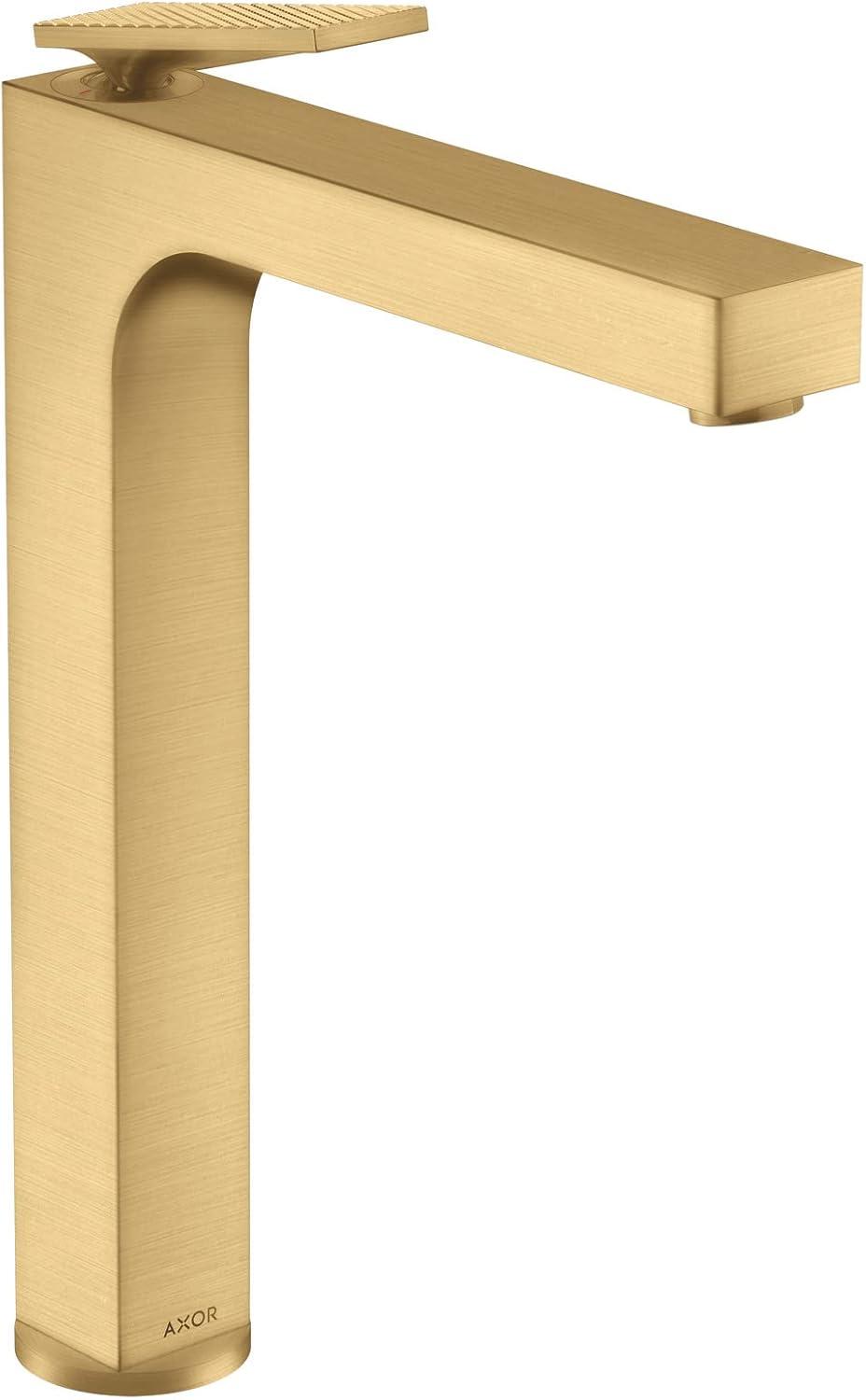 Brushed Gold Optic Single-Handle Bathroom Faucet with Drain Assembly