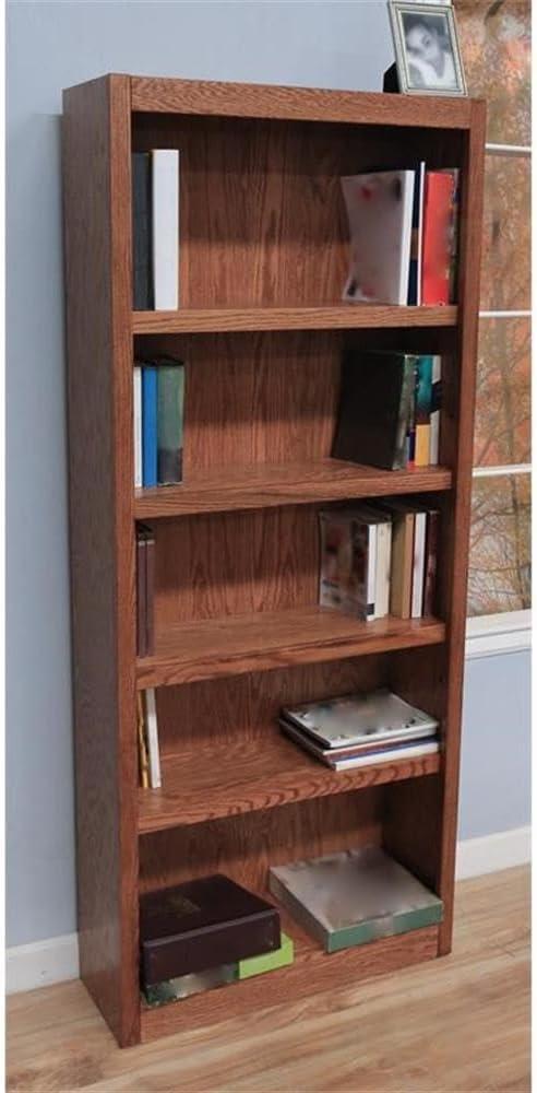 Winston Porter Herard 5 Shelf Wood Bookcase, 72 inch Tall