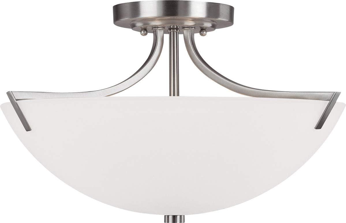 Capital Lighting 4037 Stanton 3 Light 17" Wide Semi-Flush Bowl Ceiling Fixture - Nickel