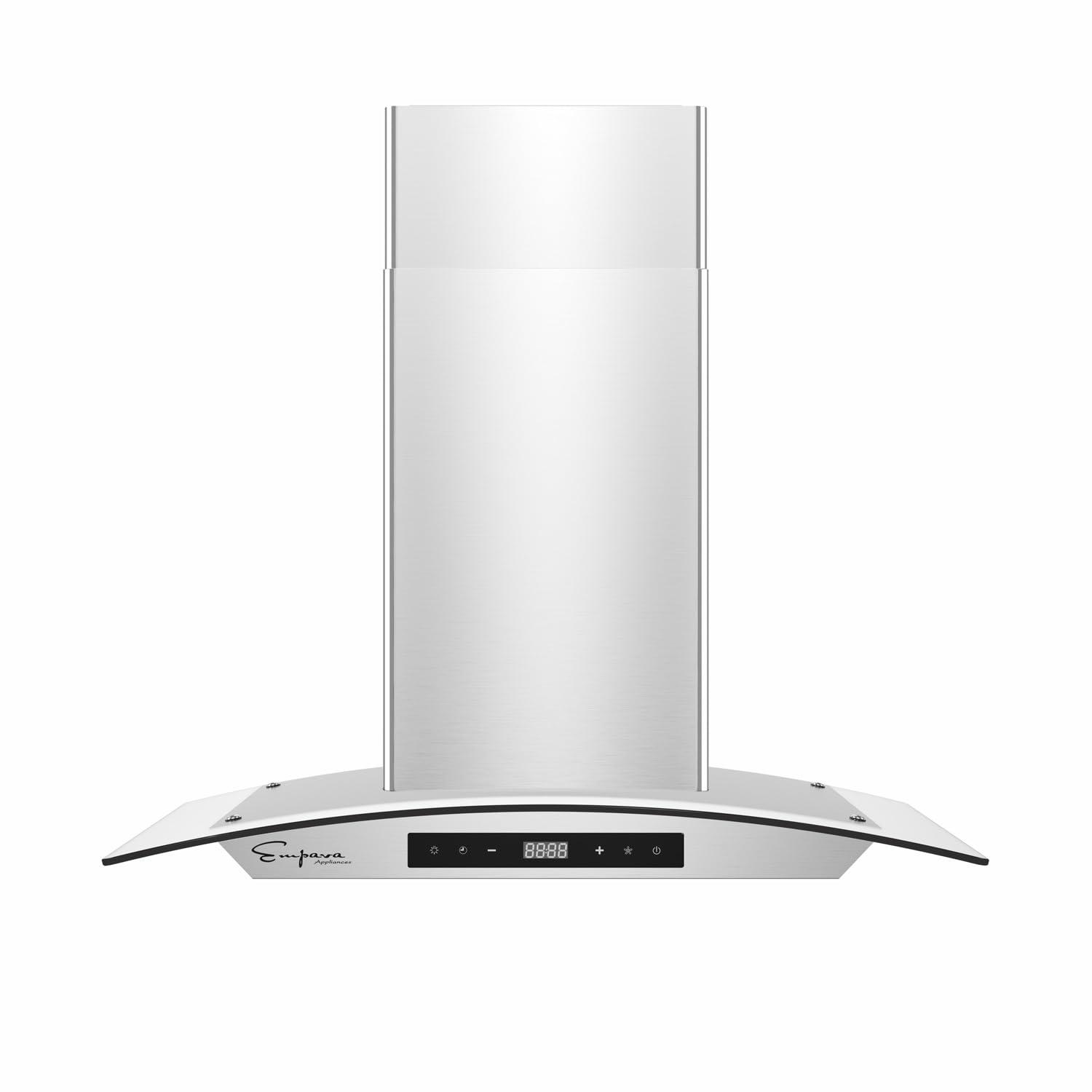 Empava 30" Metal 400 CFM Ducted (Vented) Island Range Hood with Baffle Filter