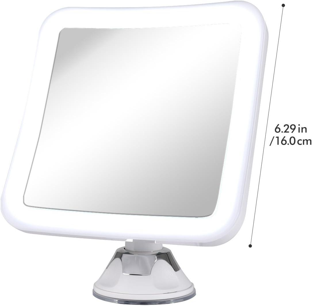 10X MAGNIFYING LIGHTED MAKEUP MIRROR Daylight LED Vanity Bathroom Travel Compact