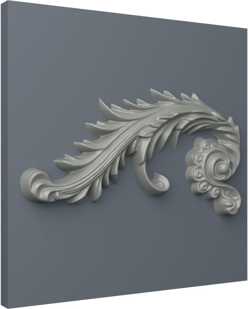 Ekena Millwork 7 7/8"W x 4 1/8"H x 3/4"P Medway Scroll Onlay, Right