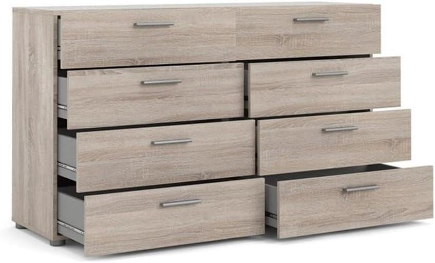 Tvilum Austin 8 Drawer Double Dresser in Truffle