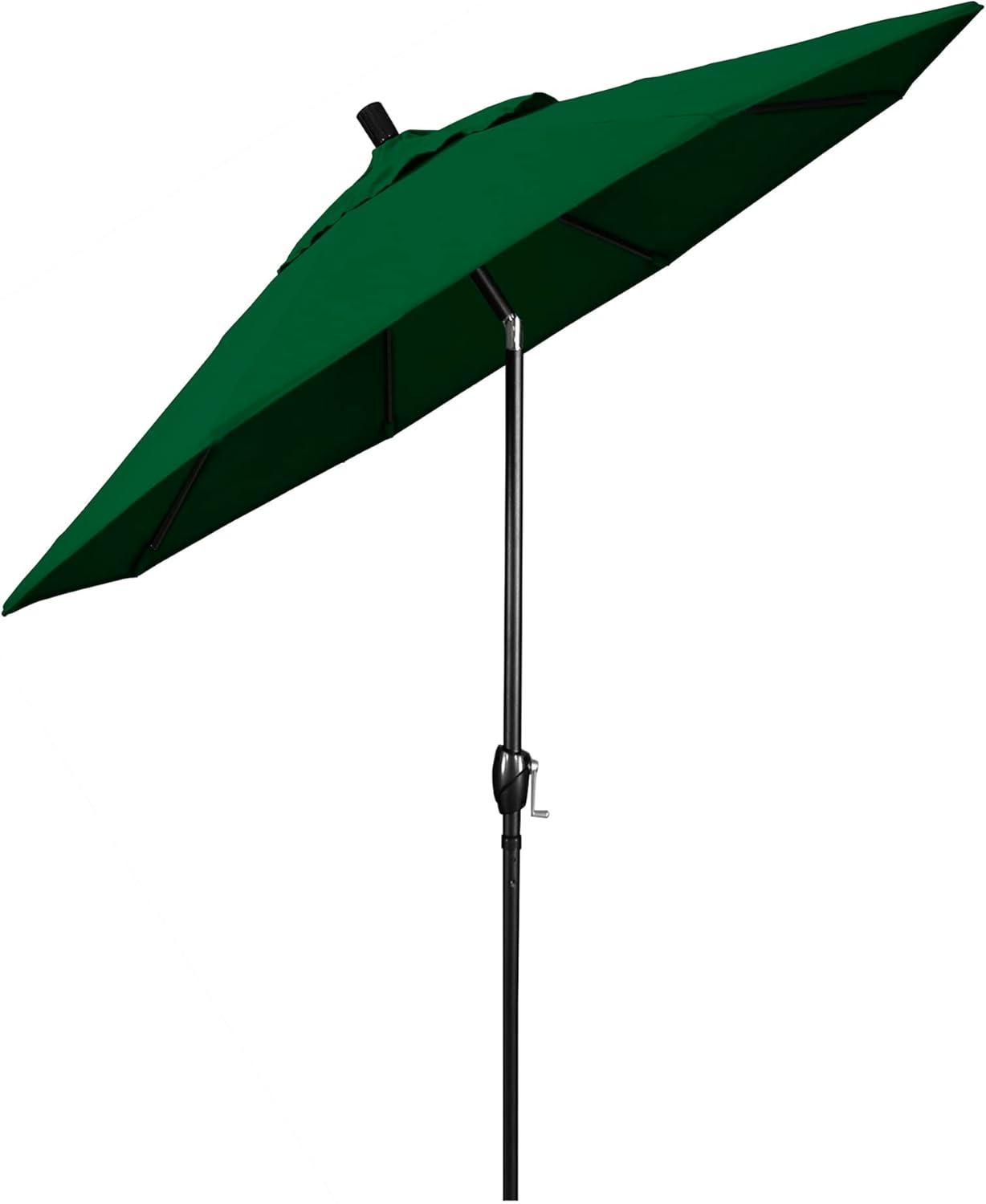 Hunter Green 9' Aluminum Patio Umbrella with Crank Lift