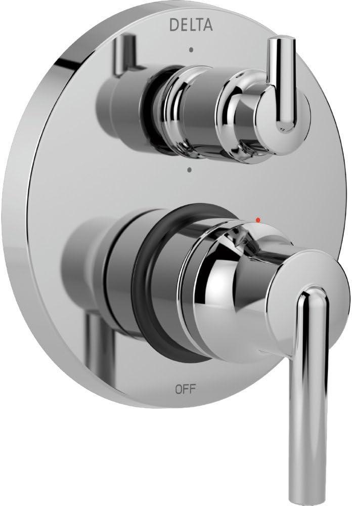 Chrome Contemporary Round Shower Diverter Valve Trim