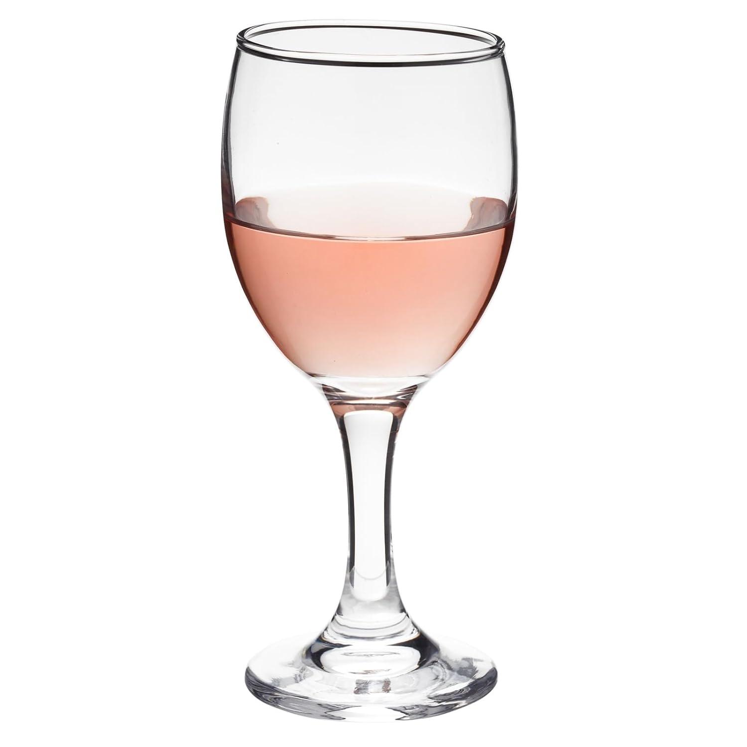 Stemmed Wine Glasses, Set of 4 for Housewarming Gift, Anniversary, Wedding (4.5 oz)