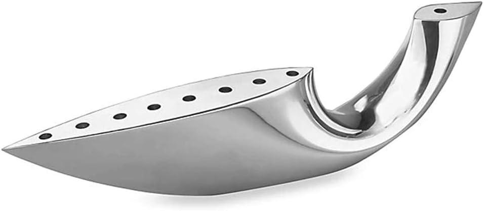 Nambé Illume Menorah 14-Inch, Modern Hannukkah Candle Holder, Designer Alloy Judaica Centerpiece for Holiday & Wedding Gift, Sculptural Metal Display