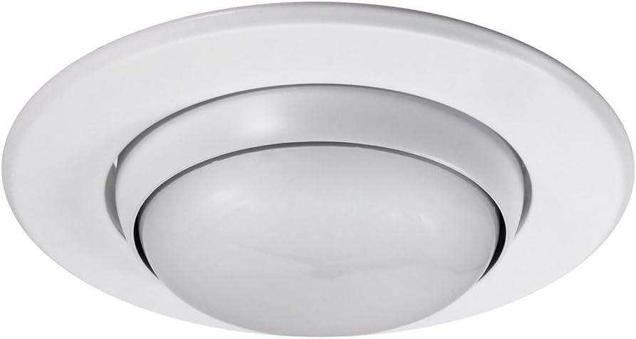 5'' White Adjustable Steel LED Recessed Trim