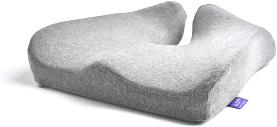 Light Grey Ergonomic Memory Foam Seat Cushion