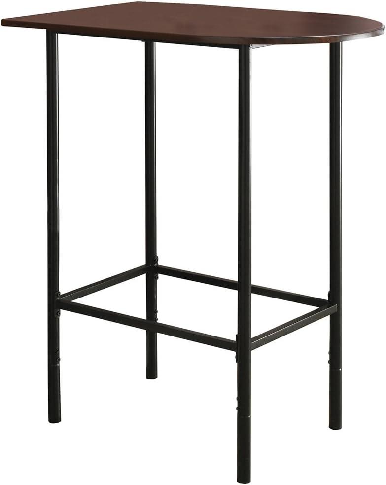 Monarch Specialties  24 in. x 36 in. Spacesaver Bar Table - Cappuccino-Black Metal