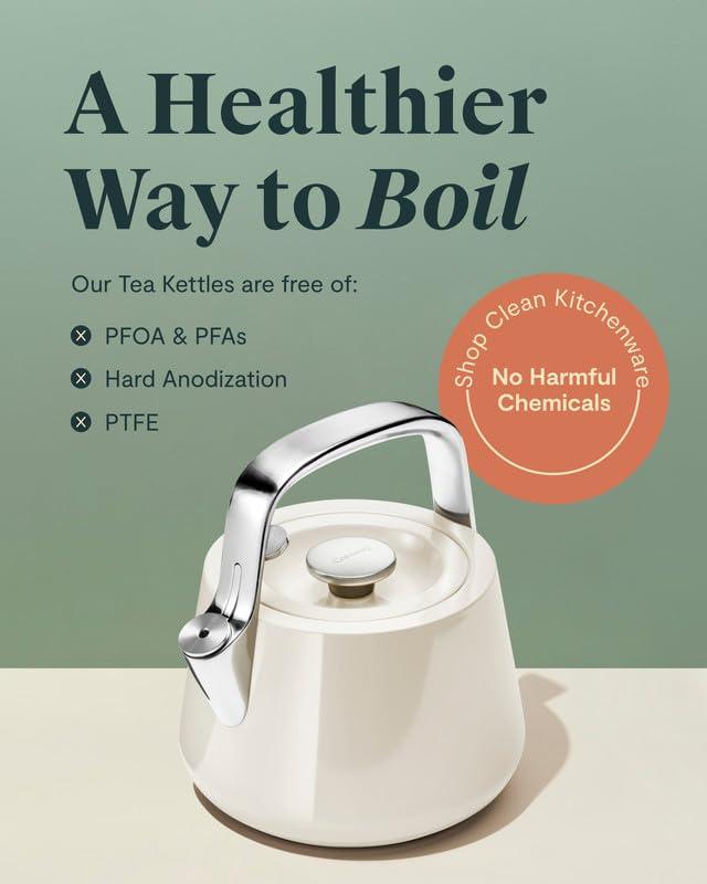 Caraway ® Cream Stovetop Whistling Tea Kettle