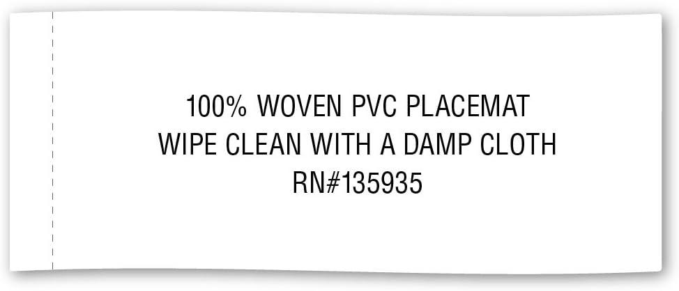 DII PVC Tweed Placemat Set 6 Piece, Fig Green, 13x17.25"