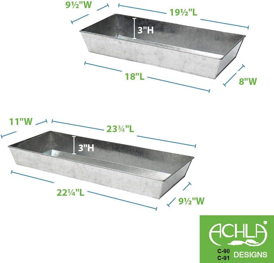 Versatile Galvanized Steel Tray Antique Finish - ACHLA Designs