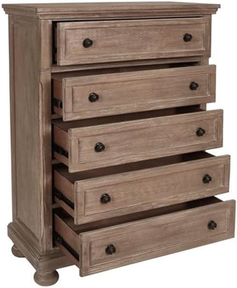 New Classic Furniture Allegra Solid Wood Engineered Wood Chest in Pewter