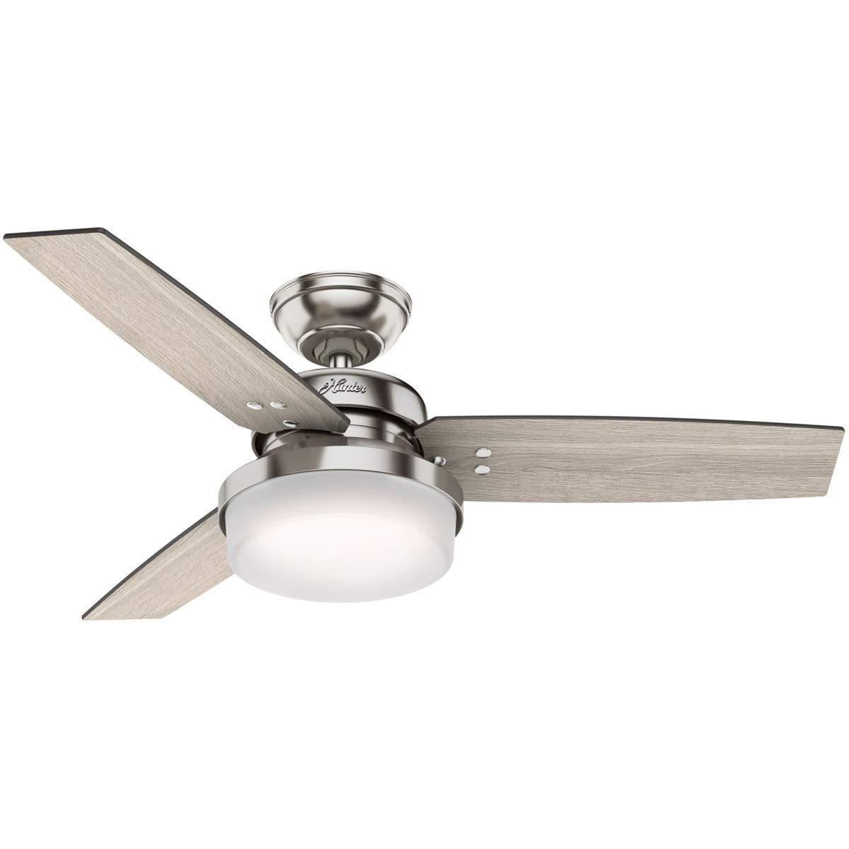 44" Sentinel 3 - Blade Standard Ceiling Fan with Remote Control and Light Kit Included