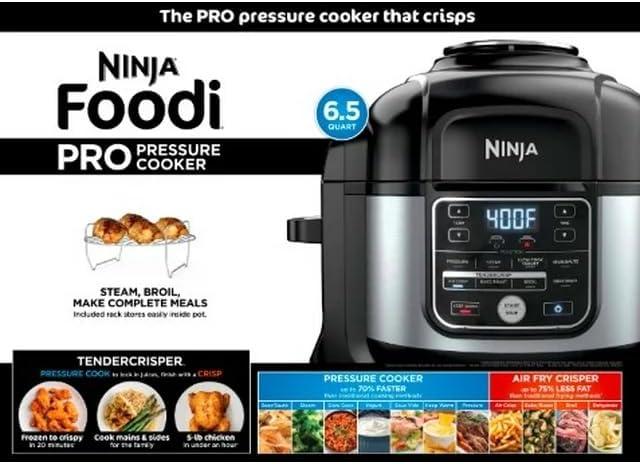 Ninja® Foodi® 10-in-1 6.5-Quart Pro Pressure Cooker Air Fryer Multicooker, Stainless, OS300