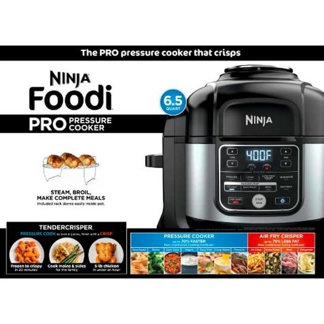 Ninja® Foodi® 10-in-1 6.5-Quart Pro Pressure Cooker Air Fryer Multicooker, Stainless, OS300