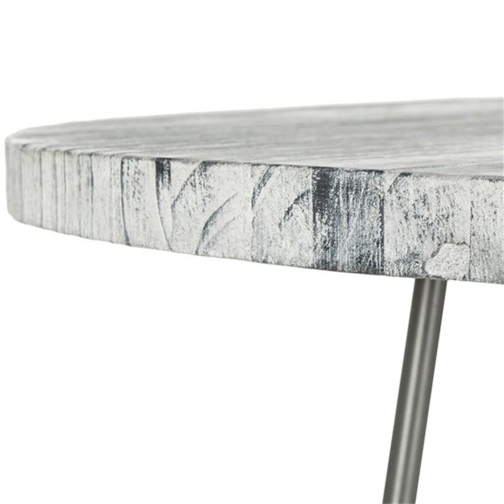 Mindy Dining Table - DTB6500B - Black/White Wash Distress - Safavieh