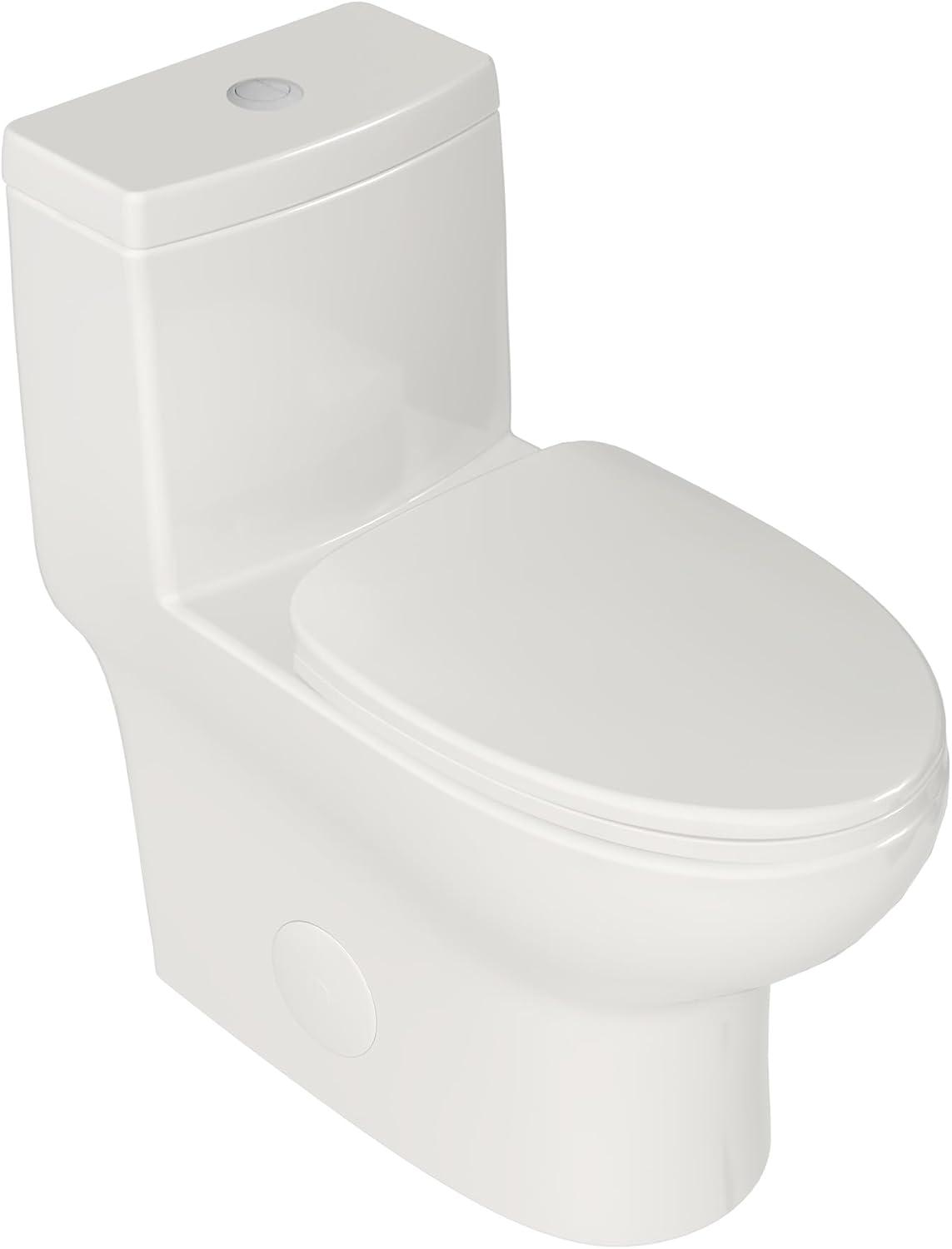 Ally Standard Bathroom Toielt, Modern Toilet with Comfort Chair Height Floor Mounted(Seat Included)