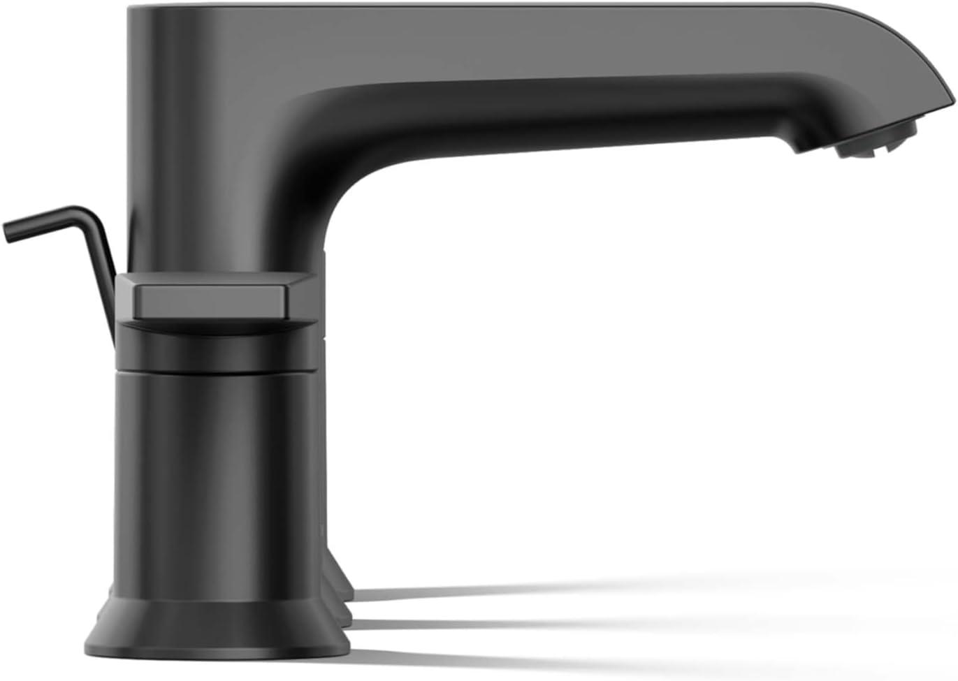 Kohler Hint Widespread Bathroom Faucet with Pop-Up Drain Assembly, 3 Hole 2-Handle Bathroom Sink Faucet, 1.2 gpm