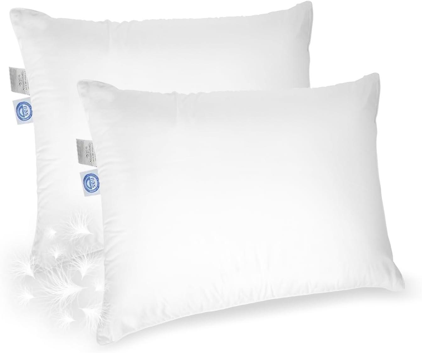 East Coast Bedding Firm Elite Premium Down Dream 600 Fill Power Pillow Set of 2