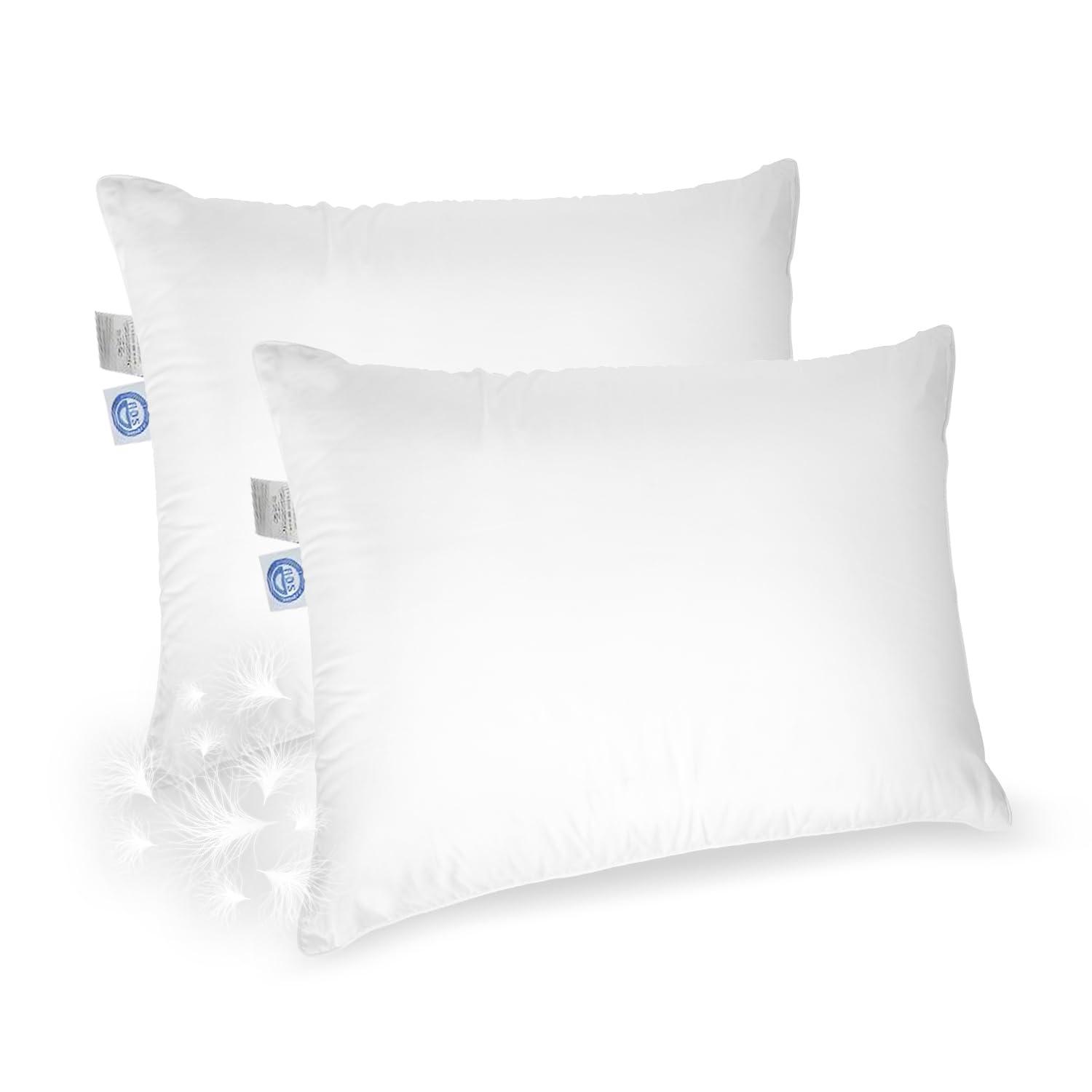 East Coast Bedding Firm Elite Premium Down Dream 600 Fill Power Pillow Set of 2