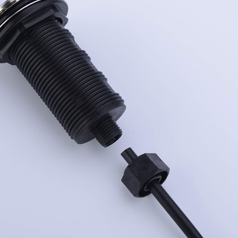 Air Activated Switch Button, Sink Top Stainless Steel Polished Push Airbutton for Food Waste Garbage Disposal Part (LONG, 2.5 Inch)