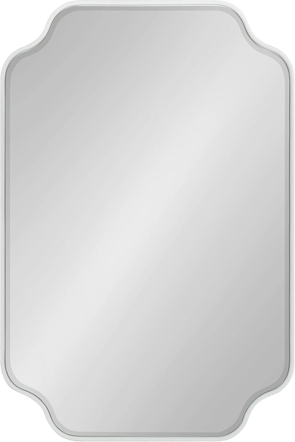 Kate and Laurel Plumley Framed Wall Mirror, 24x36, White