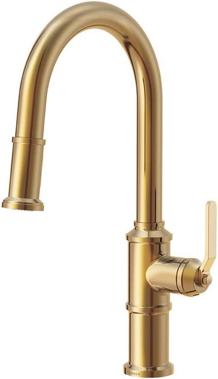 Kinzie Brushed Bronze Single Handle Pull-Down Kitchen Faucet