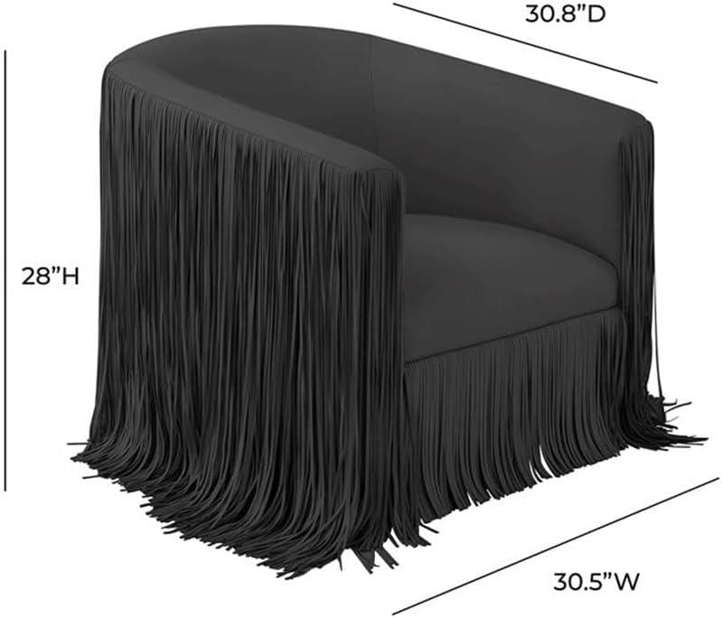 Everly Quinn Faux Leather Swivel Barrel Chair