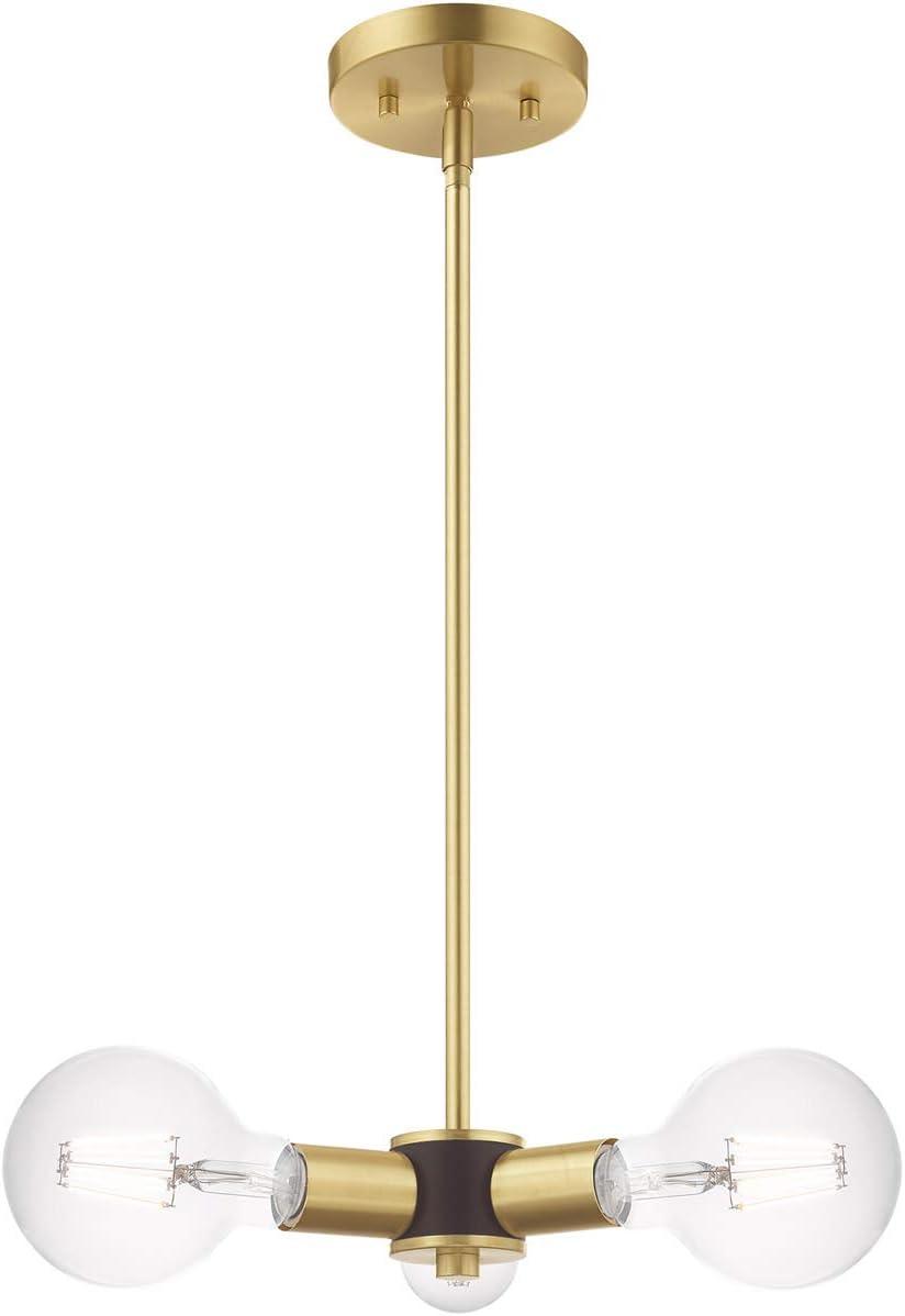 Livex Lighting Copenhagen 3 - Light Chandelier in  Satin Brass