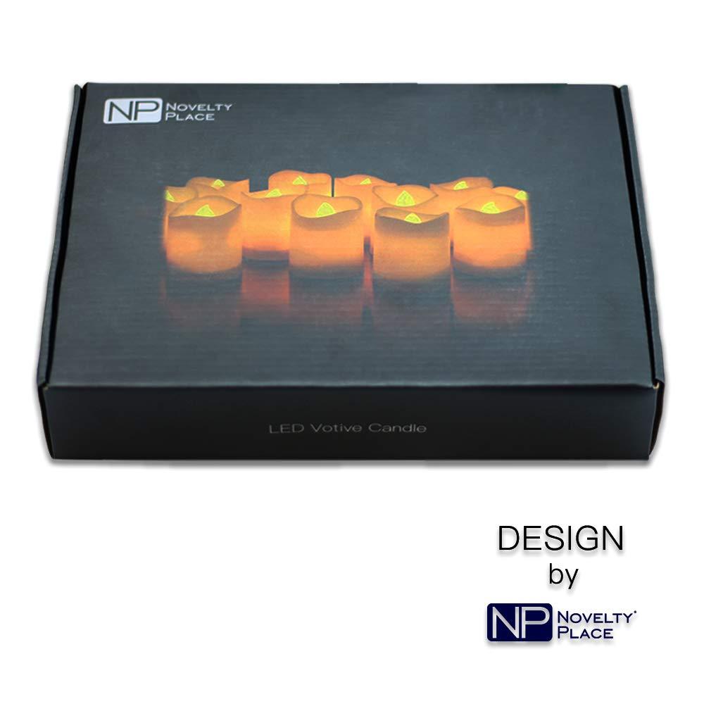 12 Pcs Flameless LED Tea Light Candles Warm Yellow Flickering Bright Tealights Electric