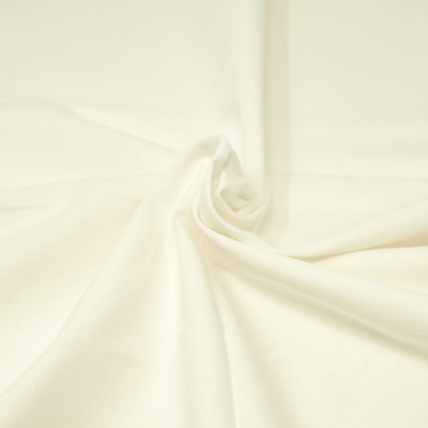 90" White Cotton Muslin Fabric by the Yard