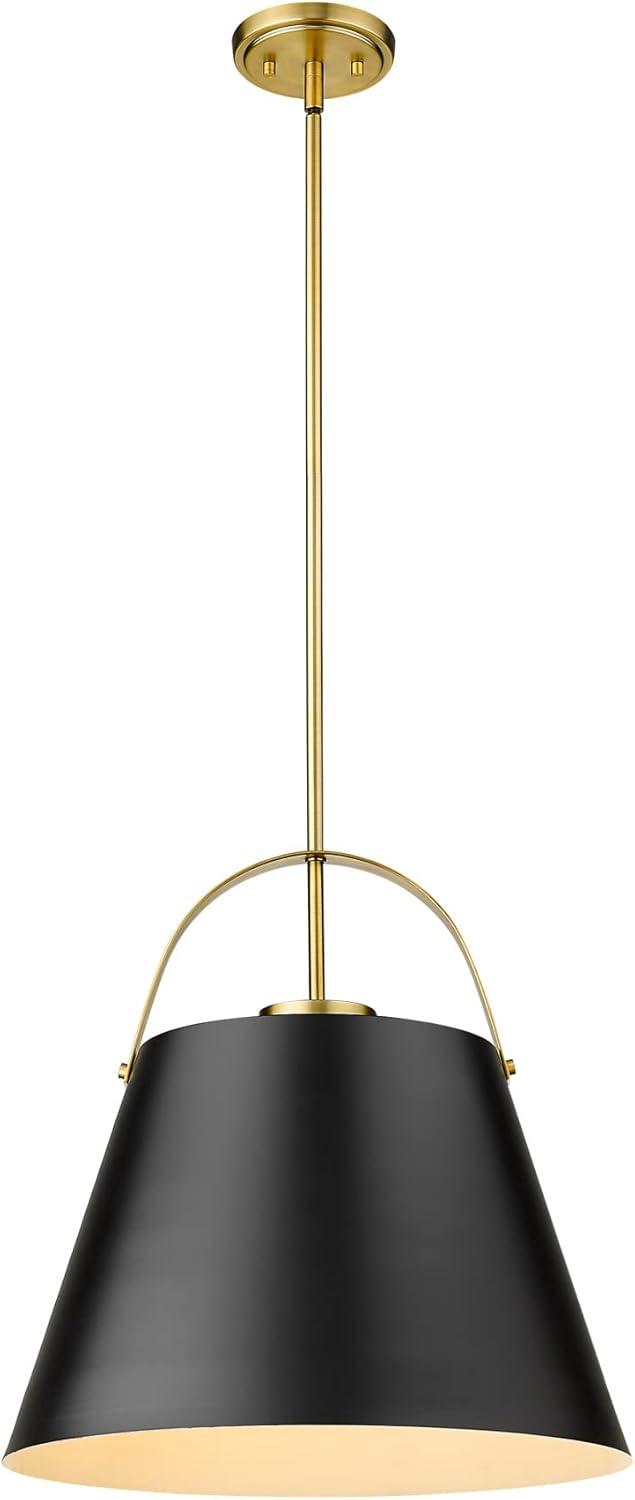 Z-Lite Z-Studio 1 - Light Pendant in  Matte White/Heritage Brass