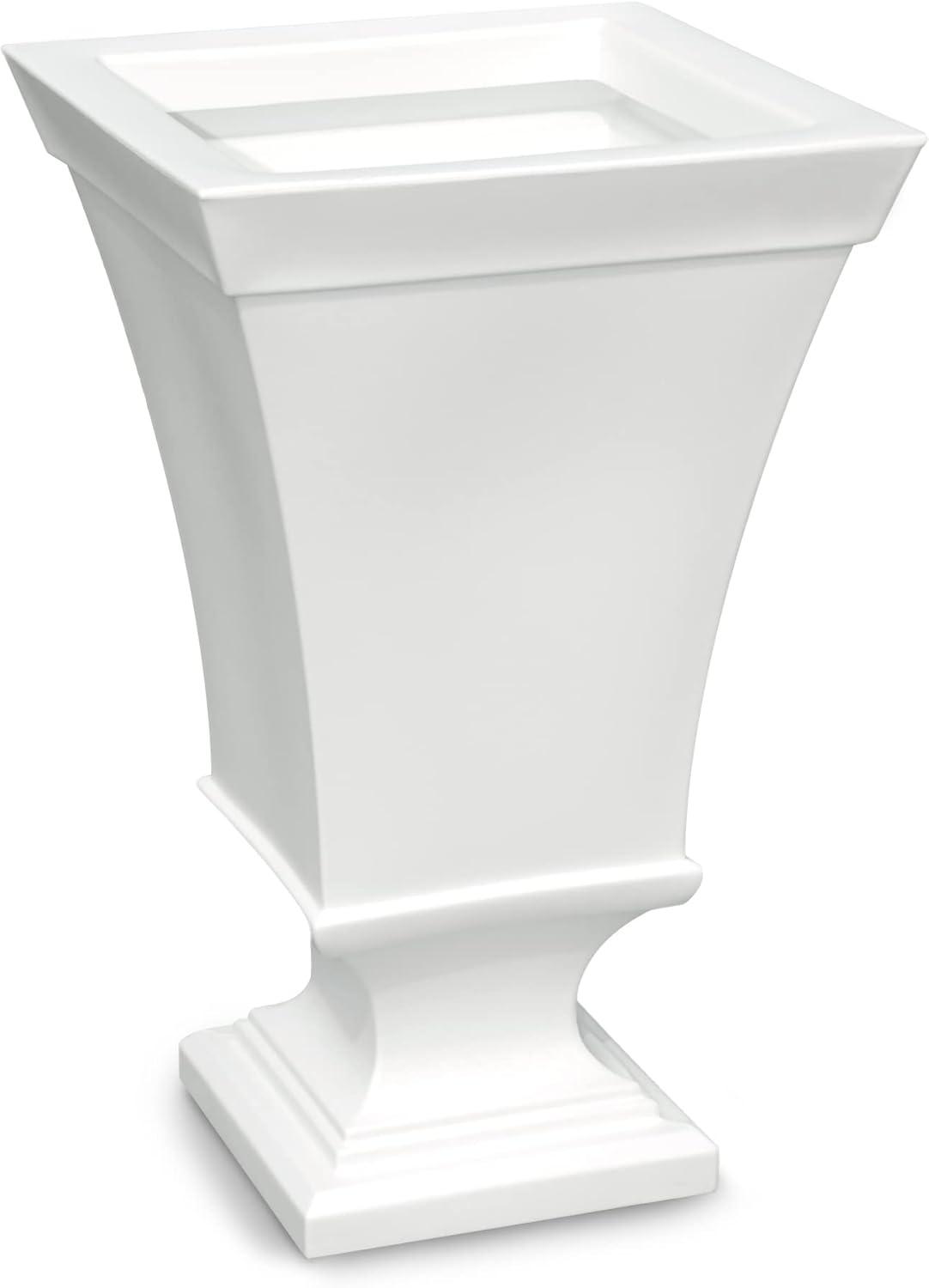 25 in. Tall Vienna Urn Planter - White