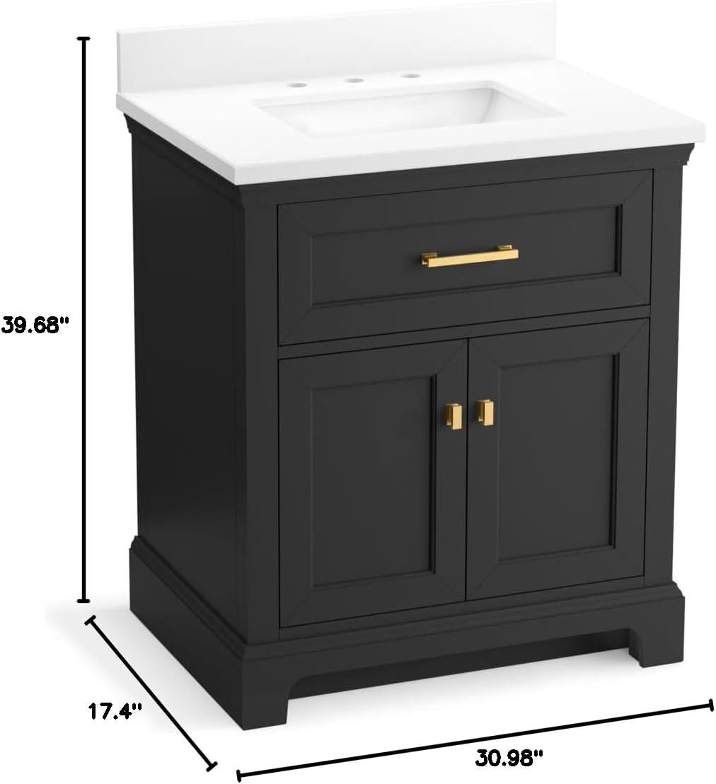 Charlemont 30 In. Bathroom Vanity Cabinet With Sink And Quartz Top