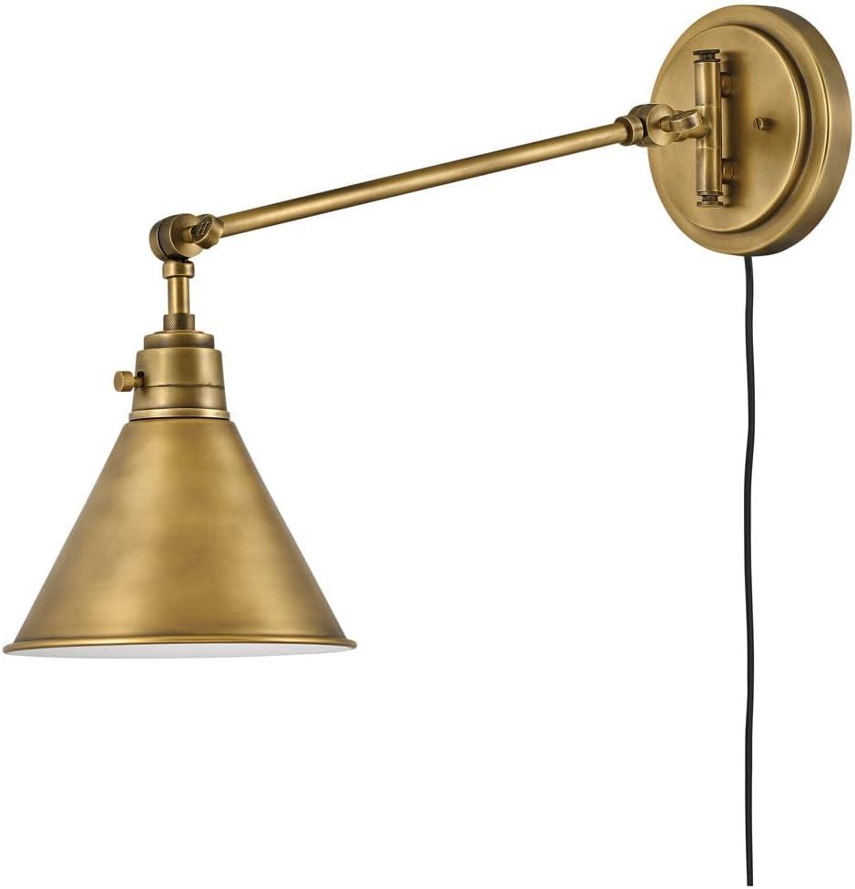 Lennon Plug-In Task Sconce - Brass