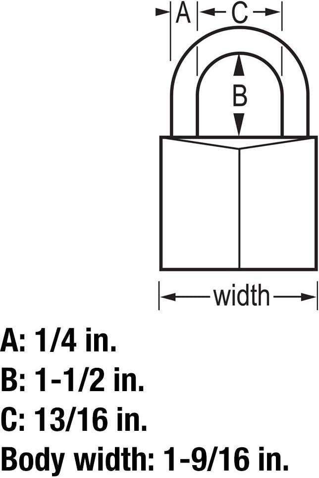 Solid Brass Padlock with Stainless Steel Shackle