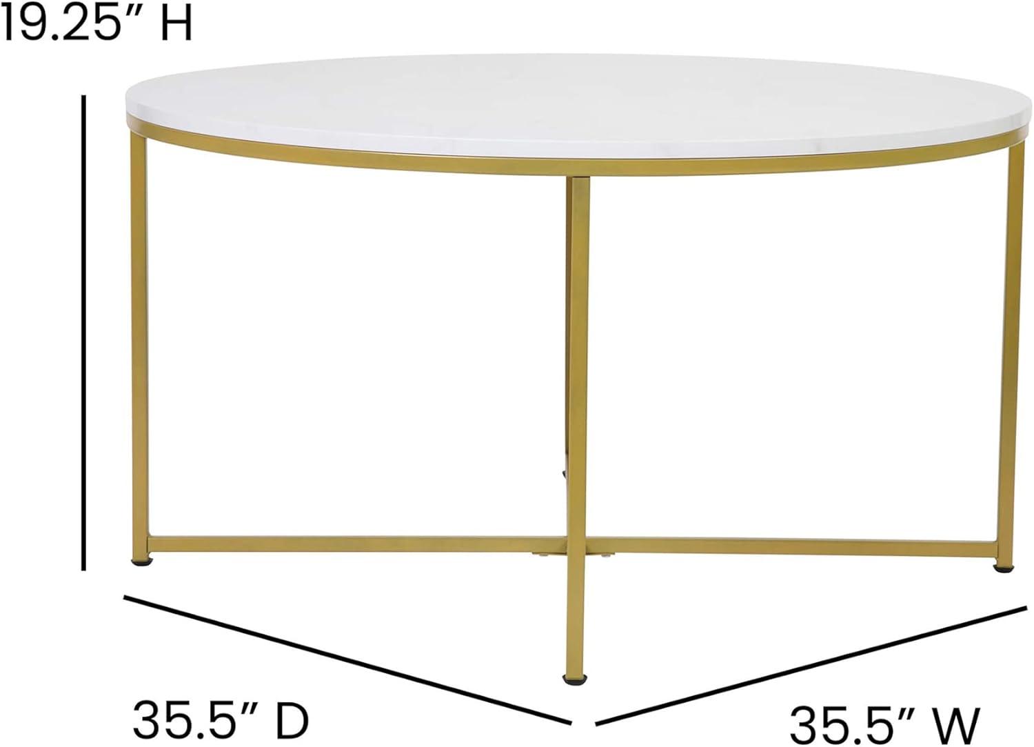 Flash Furniture Hampstead Collection Coffee Table - Modern Laminate Accent Table with Crisscross Frame