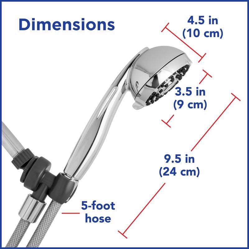 Waterpik Chrome Handheld Showerhead with Six Settings