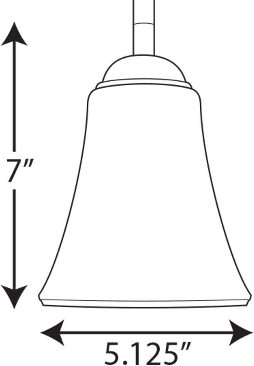 Progress Lighting, Angelic Collection, 1-Light Mini-Pendant, Polished Chrome, Etched Glass Shade