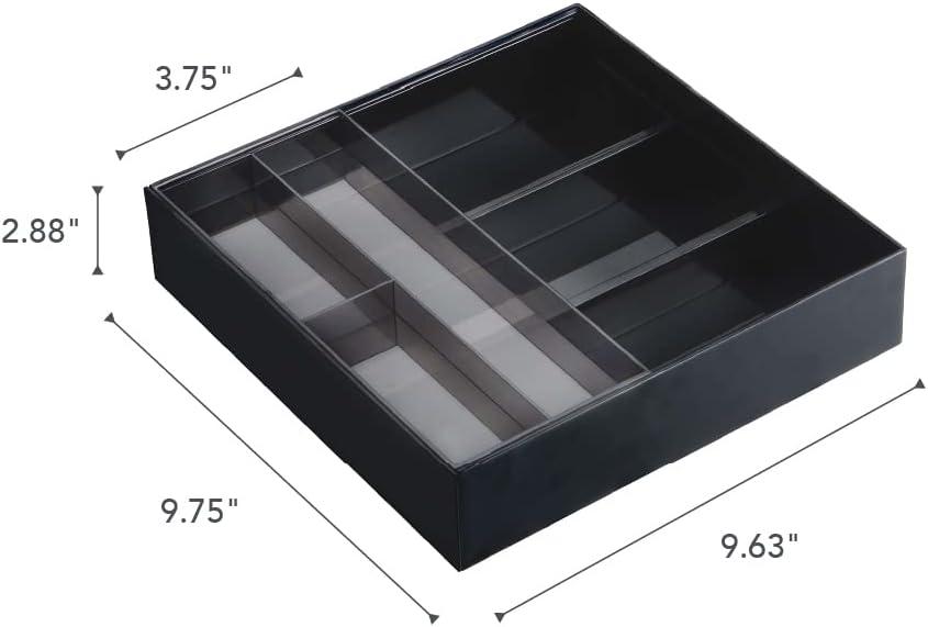 Tower Yamazaki Home Expandable Cutlery Drawer Organizer, Kitchen Storage Tray, Plastic, Expandable