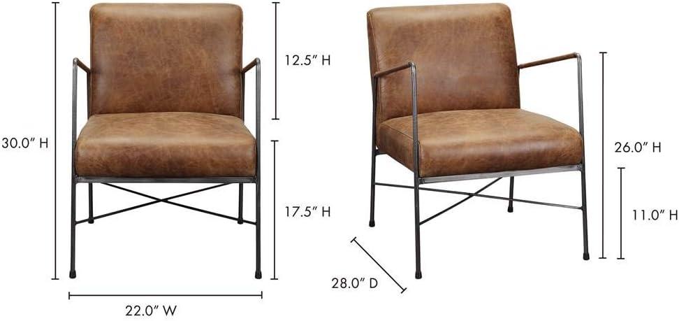Ivie Leather Accent Chair