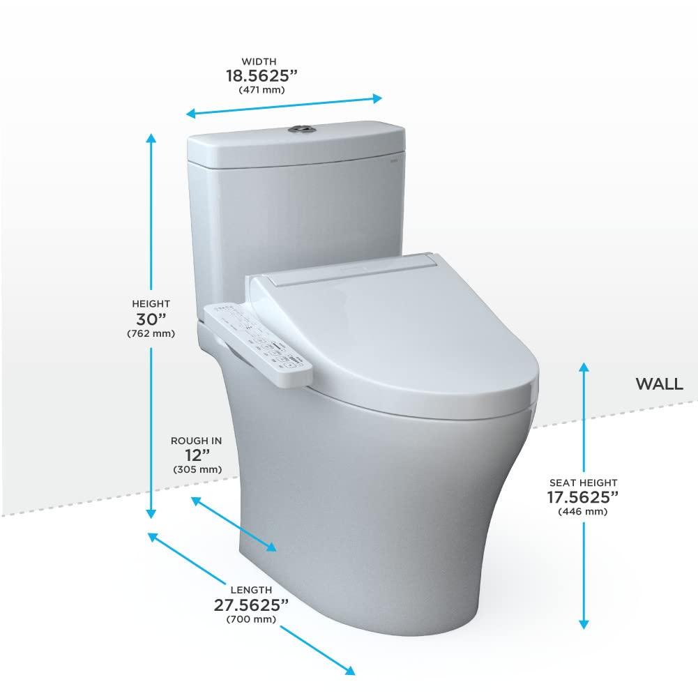 Aquia® Dual-Flush Elongated Bidet Toilet with Tornado Flush (Seat Included)