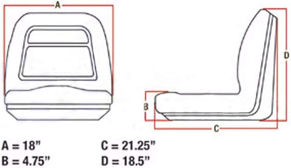 Universal Heavy-Duty Yellow Vinyl Tractor Seat