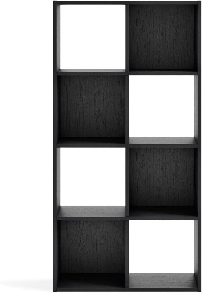 47.05" Langdrew 8 Cube Organizer Black - Signature Design by Ashley: Modern Bookshelf, Laminated MDF